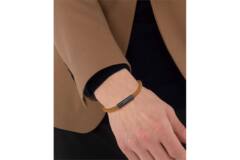  Woven bracelet - Leather - 19cm