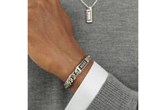 Bracelets à maillons - Acier - 19cm