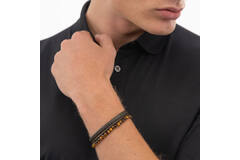  Lederarmbänder - Edelstein - 19cm
