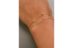  Link bracelets - Fantasy link - Round - 3mm - 18cm