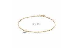  Link bracelets - Anchor - Round - 2mm - 18cm