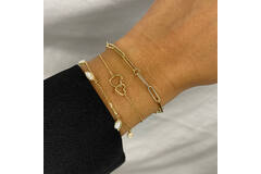 Double Heart Bracelet - 16-17-18cm - 585