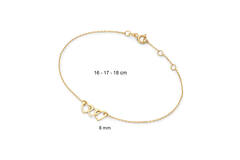 Jackie Moving Love Bracelet - 16-17-18cm - 585