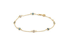 African Blue Topaz Bracelet - 16-17-18cm - 585