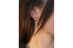 White Topaz Earcharm - 7x3mm - 585
