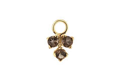 Triangle Smoky Quartz Earcharm - 3mm - 585