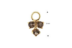 Triangle Smoky Quartz Earcharm - 3mm - 585