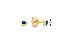 Sapphire Studs - 2mm - 585