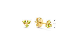 Triangle Emerald Studs - 3.7mm - 585