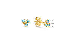 Triangle Topaz Studs - 3.7mm - 585