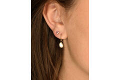 Triangle Amethyst Studs - 3.7mm - 585