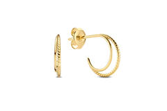 Twister Twin Hoops - 9x11mm - 585