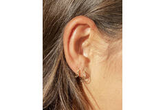 Twister Twin Hoops - 9x11mm - 585