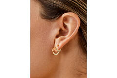 Hexagon Flat Earrings - 10mm - 585
