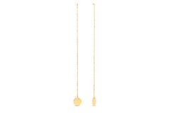 Threader Disc Earrings - 7mm - 9cm - 585
