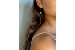 Threader Disc Earrings - 7mm - 9cm - 585