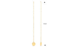 Threader Disc Earrings - 7mm - 9cm - 585