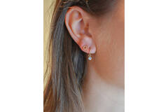 Bubbly Circle Studs - 5.5mm - 585