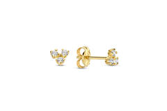 Miró Topaz Triangle Studs - 3,7mm - 585