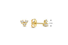Miró Topaz Triangle Studs - 3,7mm - 585
