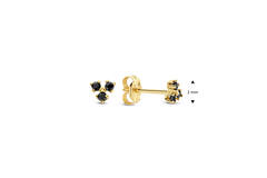 Miró Onyx Triangle Studs - 3,7mm - 585