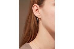 Triangle White Topaz Hoops - 15mm - 585