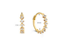 Radiance White Topaz Hoops - 12mm - 585