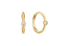 Oasis White Topaz Hoops - 12mm - 585