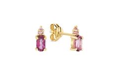 Vintage Pink Topaz Studs​ - 8mm - 585