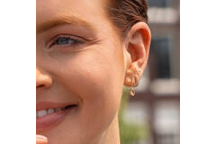 Jackie Amstel Citrine Hoops - -22mm - 585