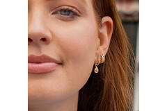 Jackie Amstel Smoky Quartz Hoops- 22mm - 585