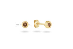 Kirstenbosch Smoky Quartz Studs - 4mm - 585