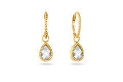 Amstel White Topaz Hoops - 22m - 585