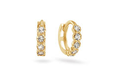 Nebula White Topaz Hoops - 8mm - 585
