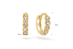 Nebula White Topaz Hoops - 8mm - 585