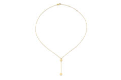 Long Drop Y-Necklace - 6,2mm - 6cm - 40-42,5-45cm - 585