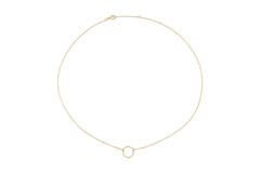 Circle Silhouette Necklace - 11,3mm - 40-42,5-45cm - 585