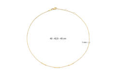 Triple Bar Necklace - 38-40-42cm - 585