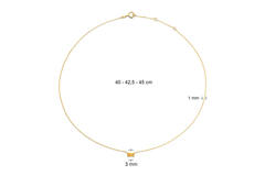 Medina Citrine Necklace - 38-40-42cm - 585