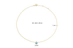 Medina Topaz Necklace - 38-40-42cm - 585