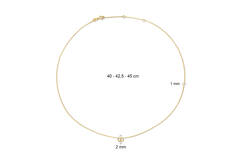 Marine Necklace  - Goud - 6,5 mm - 40-42,5-45 cm