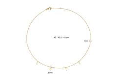 L.O.V.E Necklace - 40-42,5-45mm - 585