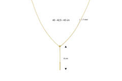 Gracia Long Necklace - 40-42,5-45mm - 585