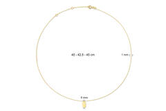 Initial Necklace - 40-42,5-45cm - 585