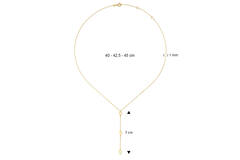 Cheek-Y Drop Necklace - 40-42,5-45cm - 585