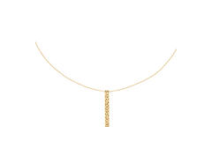 Engraving Long Bar Necklace - 40-42,5-45cm - 585