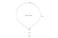 Falling Star Y-Necklace - 40/42/45cm - 585