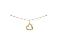Twisted Heart Necklace - 40-42,5-45cm - 585