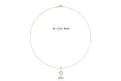 Twisted Heart Necklace - 40-42,5-45cm - 585