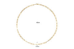 Elegant Boxlink Necklace - 45cm - 585